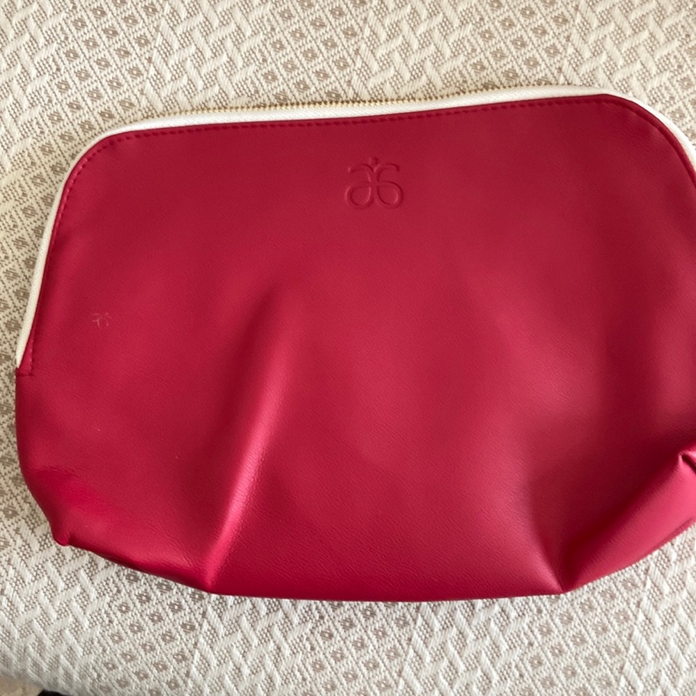 Red Arbonne large cosmetic bag